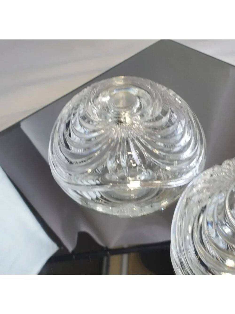 Vintage Royal Crystal Rock Aurea Taper Single Light Candle Holder - Set of 2